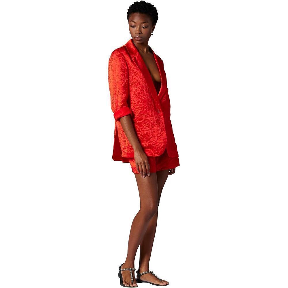 NWT Equipment Eliette Crinkle Blazer Women's Red Size XS X-Small